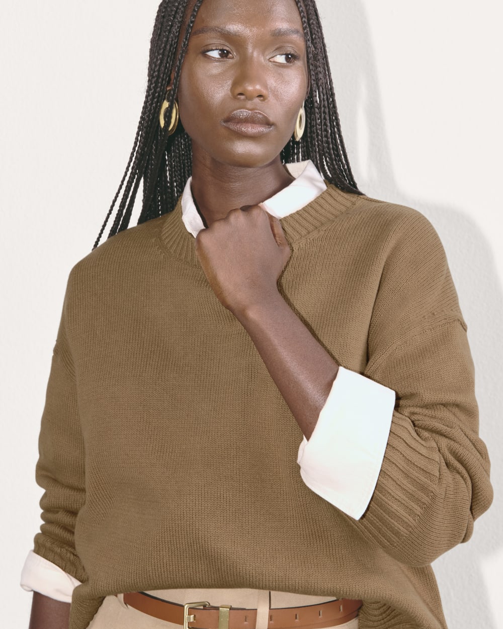 The Boxy Sweater in Everyday Cotton | Toasted Coconut