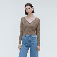The Featherweight Alpaca Cardigan | Taupe Grey