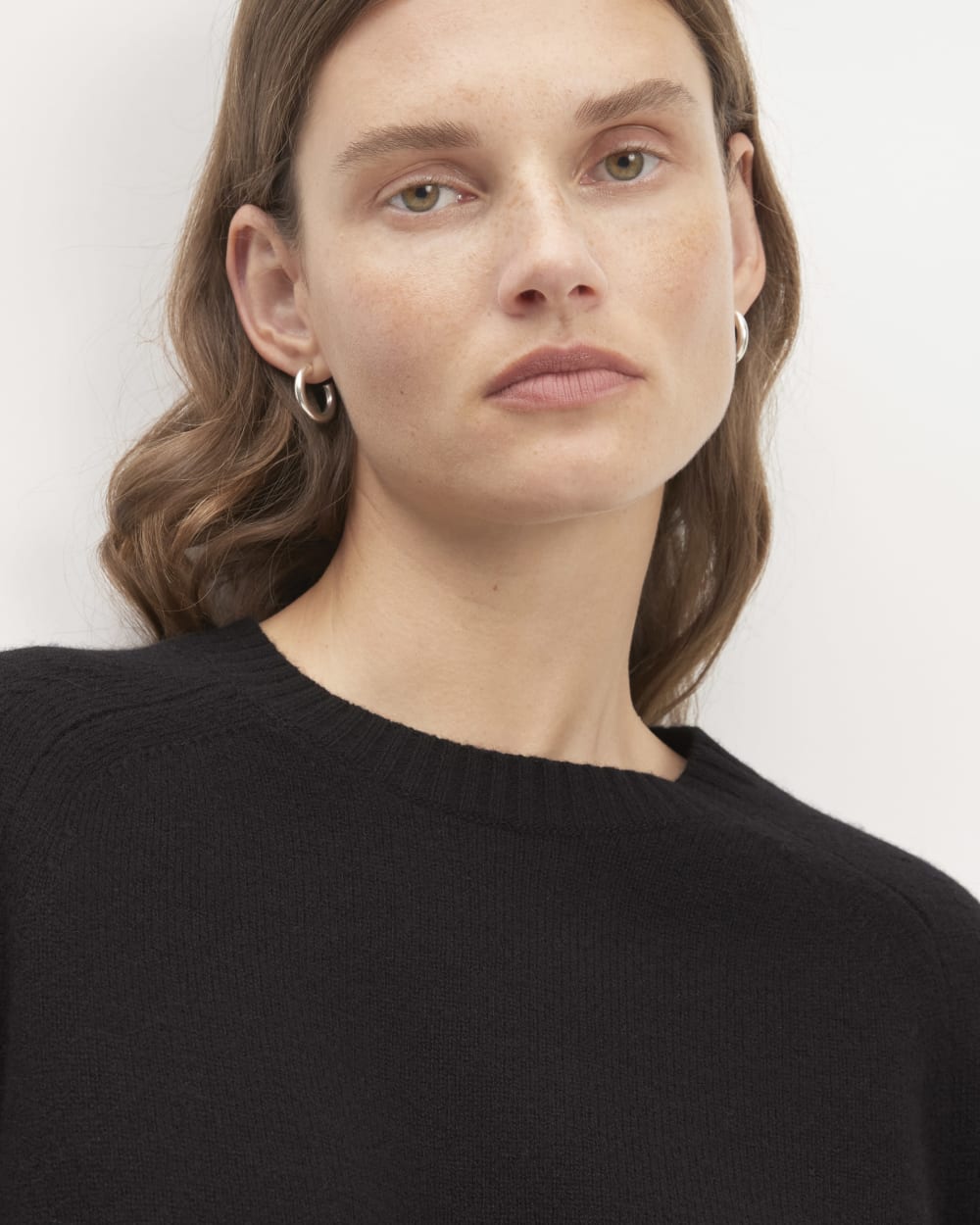 The Boxy Crew in Cashmere | Black