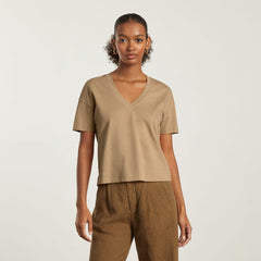 The Organic Cotton Slouchy V-Neck | Iced Coffee