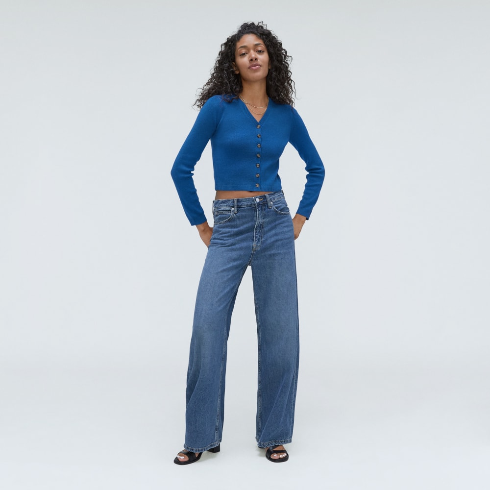 The Luxe Merino Cardigan | Lapis Blue