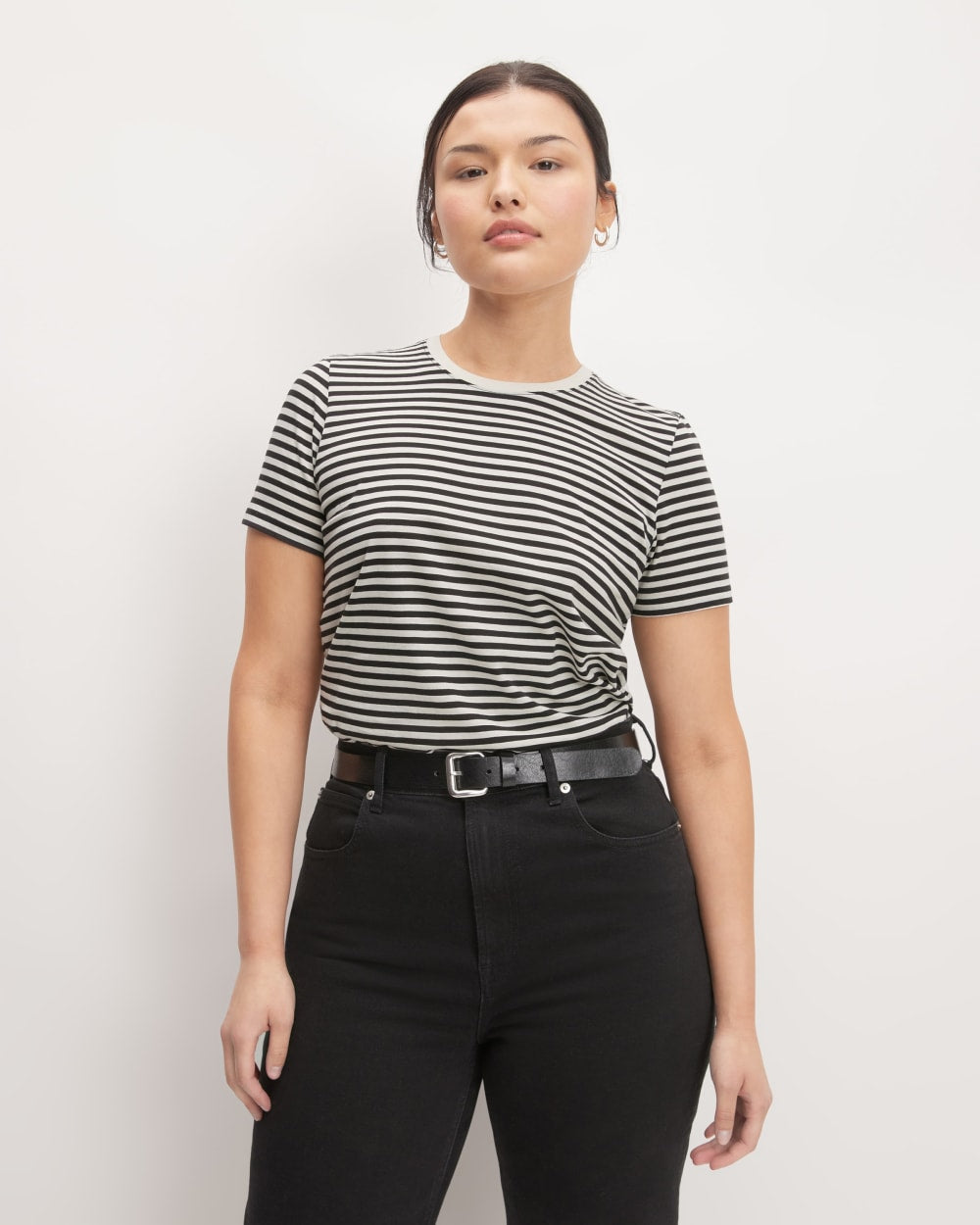The Organic Cotton Crew Tee | Black / Bone