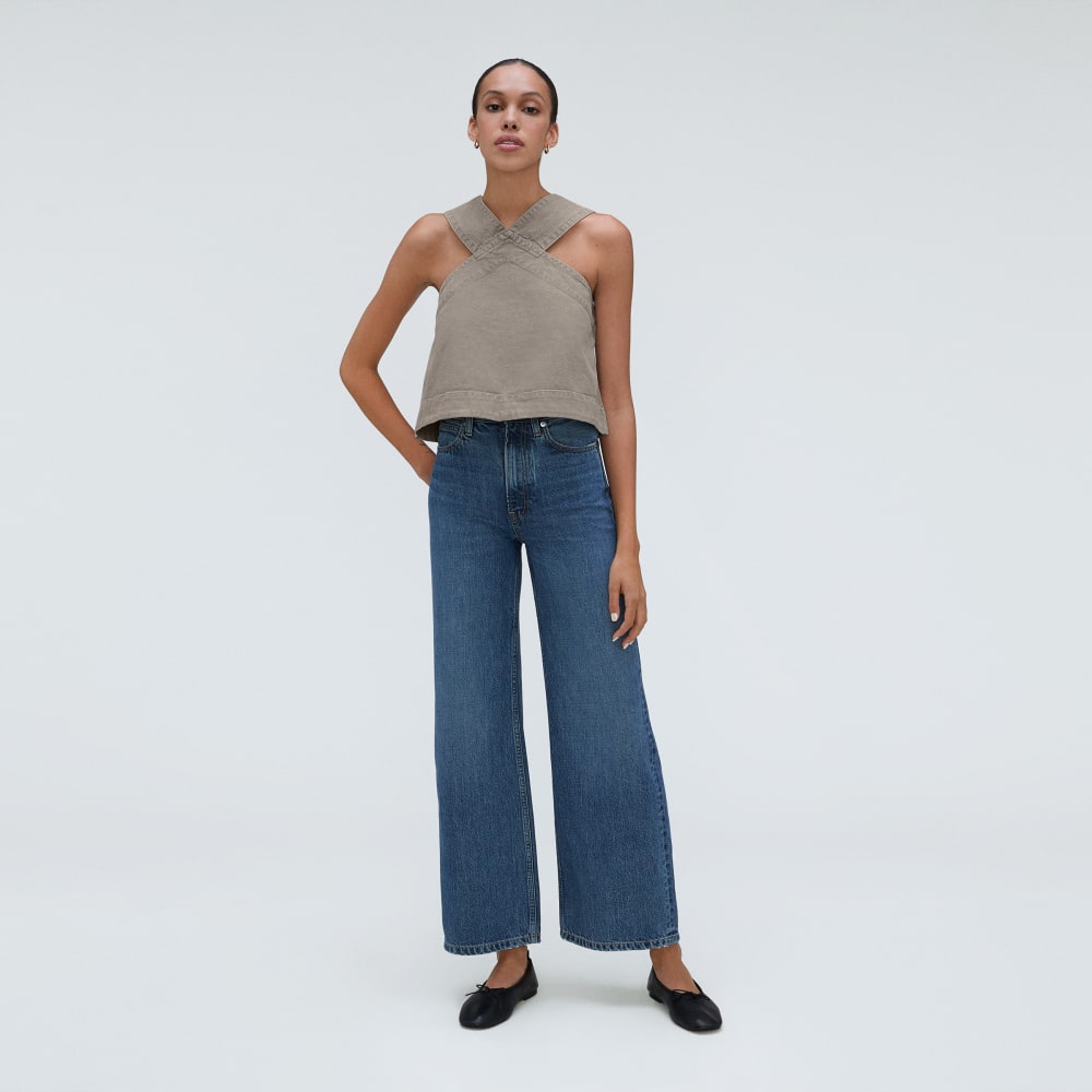 The Cross-Front Apron Top | Clay