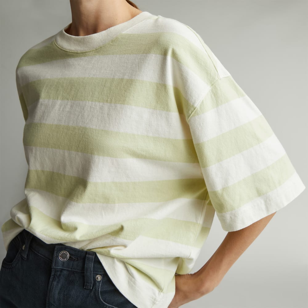 The Premium Weight Relaxed Tee | Seafoam Green / Canvas Tan