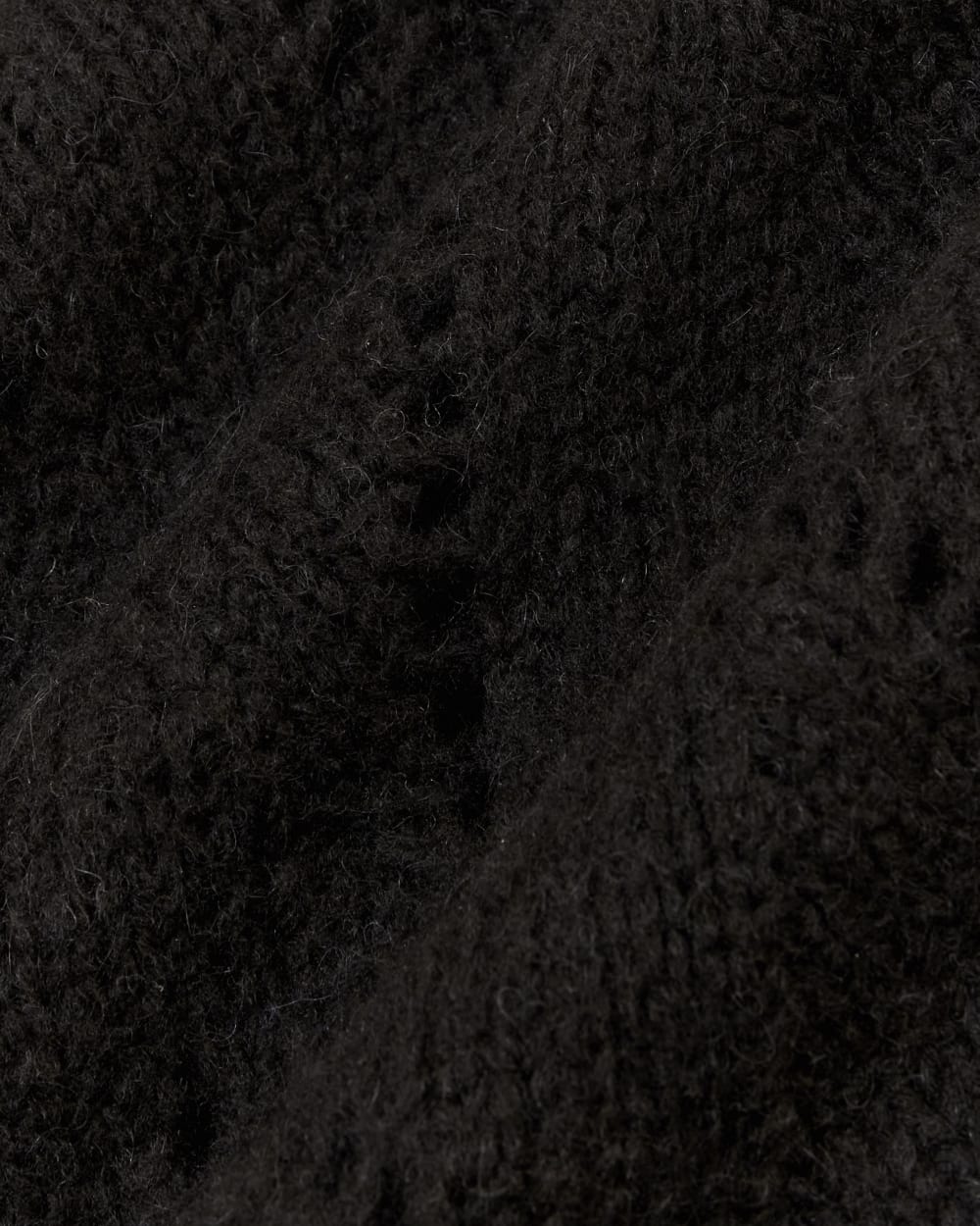 The Pointelle Sweater in Cloud | Black