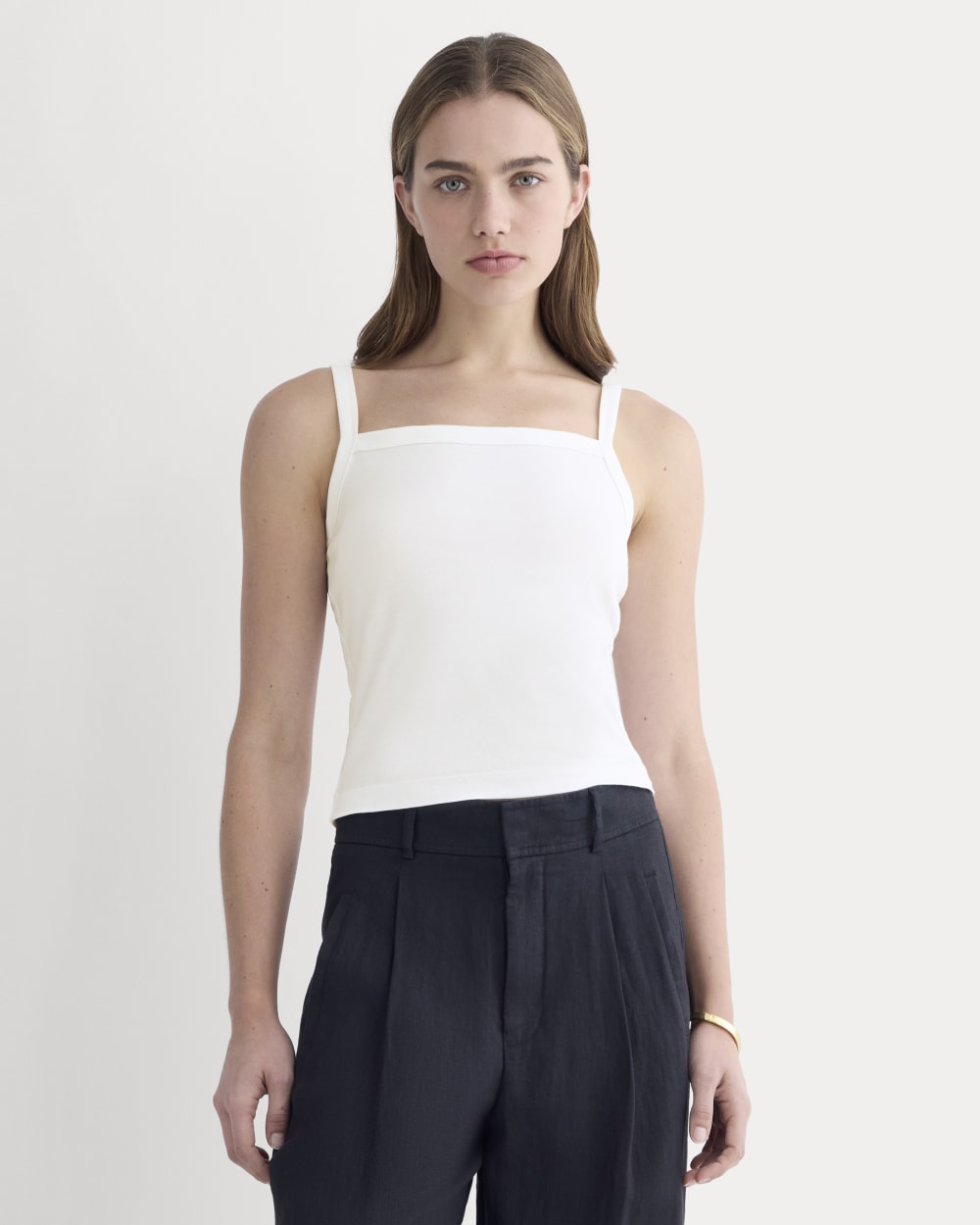 The Essential Square-Neck Tank | White