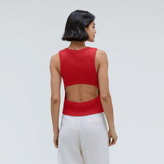 The Ribbed Cutout Tank | Ruby