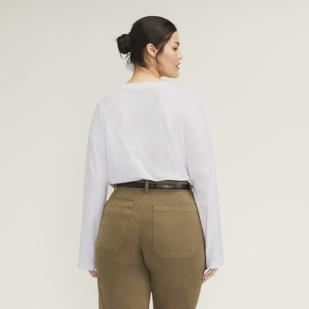 The Organic Cotton Relaxed Long Sleeve Tee | White