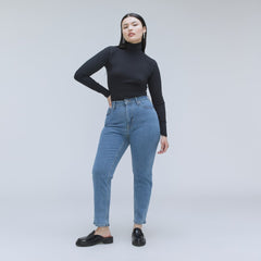 The Cheeky Hourglass Jean | Stone-Washed Sky | 26.5" Inseam