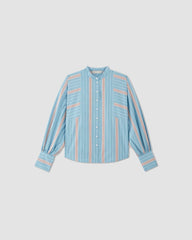 The Oversized Raglan Shirt | Parisian Blue / Black / Rusted Red / Bone