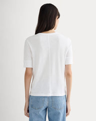The Henley in Cotton Linen | White