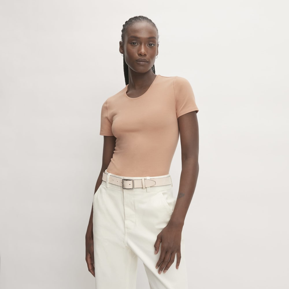 The Supima® Form Crew Neck Tee | Blush Pink