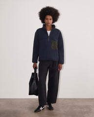 The ReNew Fleece Oversized Half-Zip | Navy