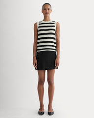 The Organic Cotton Open-Stitch Tank | Canvas / Black