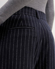 The ReWool® Way-High Drape Pant | Navy / Bone