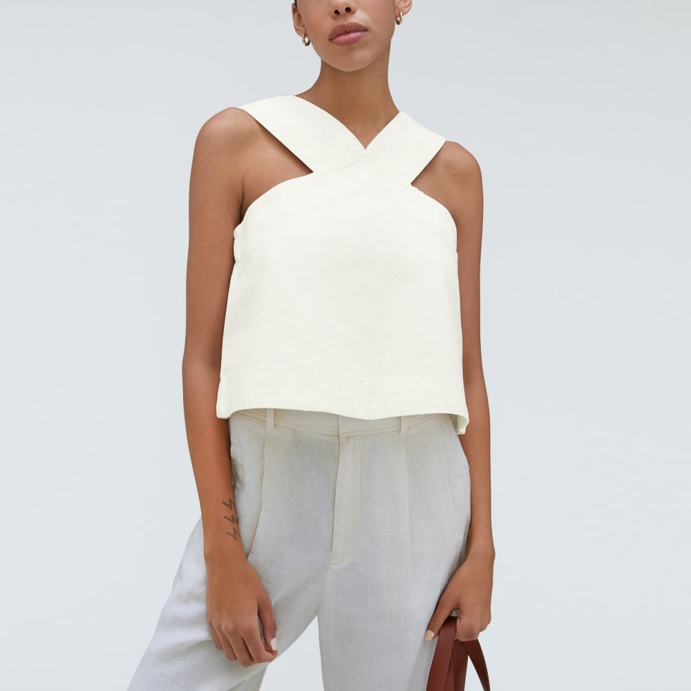 The Cross-Front Apron Top | Canvas