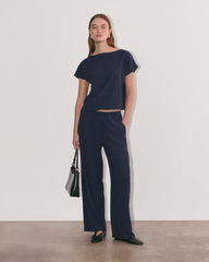 The Crinkle Top | Navy