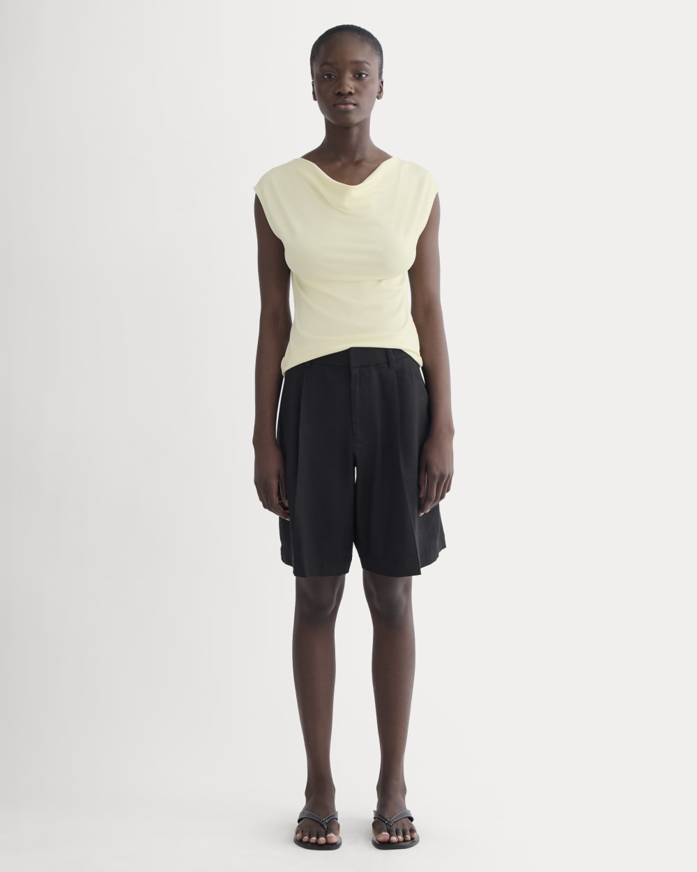 The Draped Top in Butterknit | Light Yellow