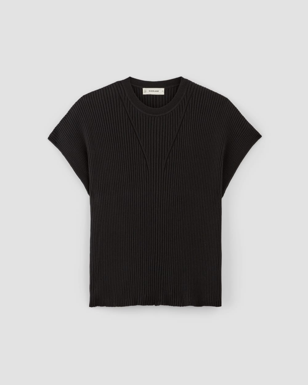 The Cotton Knit Caftan Top | Black