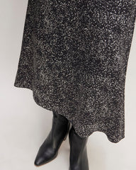 The Hammered Satin Slip Skirt | Black Moonsplatter