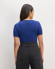 The Luxe Rib Crew | Bellwether Blue