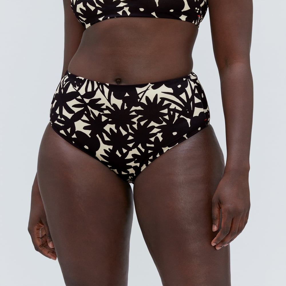 The High-Rise Hipster Bottom | Black / Canvas Floral