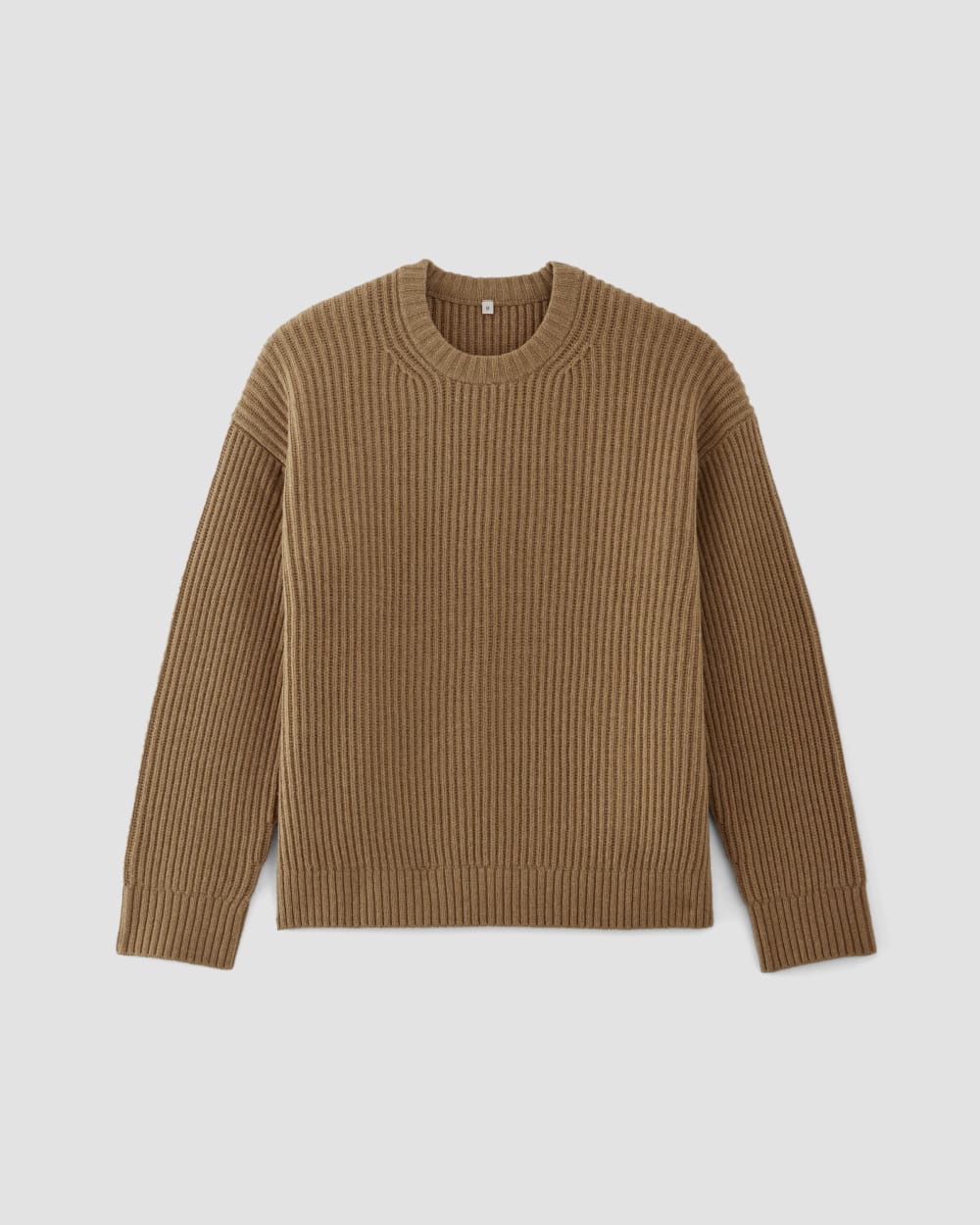 The Oversized Crew in Luxe Merino | Deep Camel