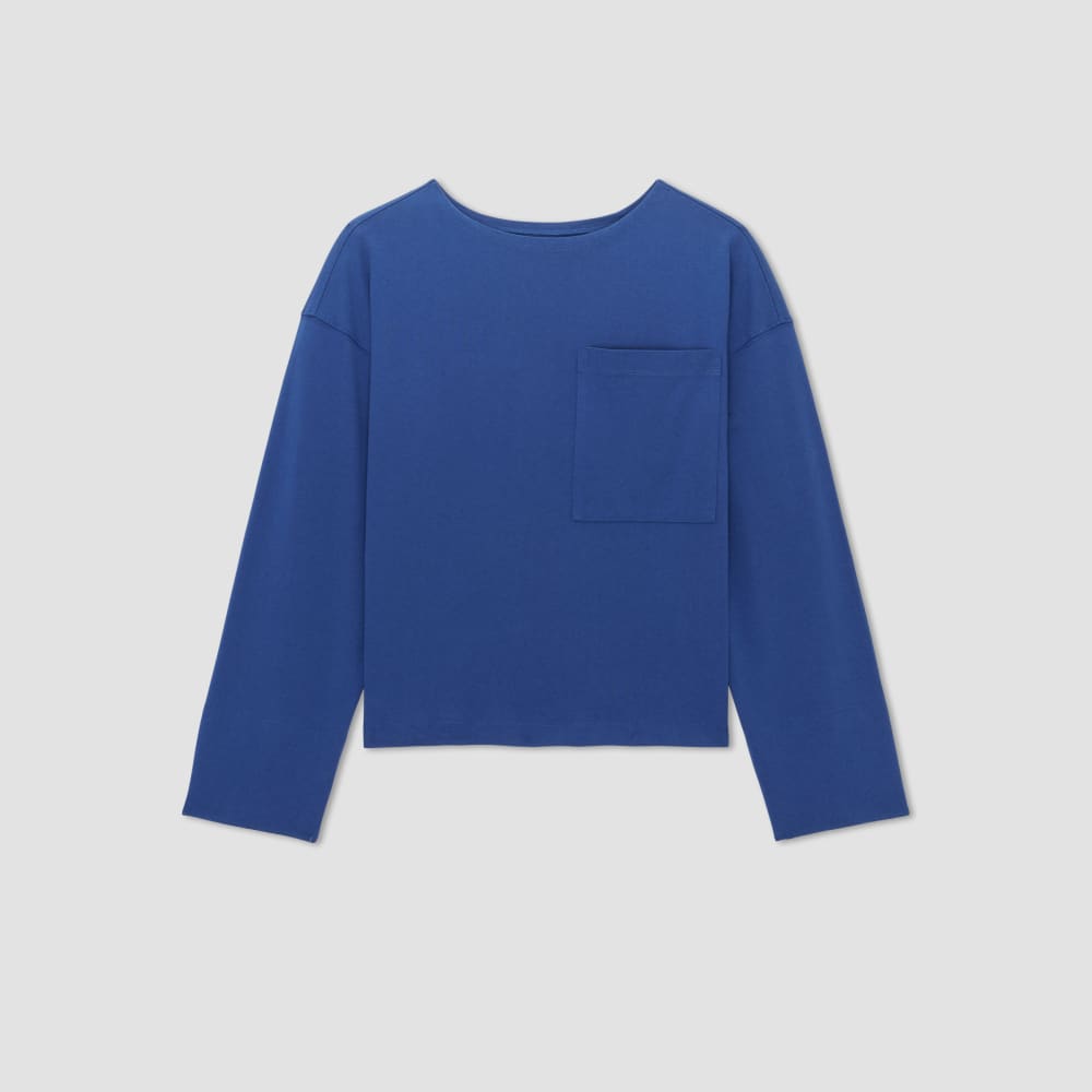 The Premium Weight Oversized Pocket Tee | Mazarine Blue