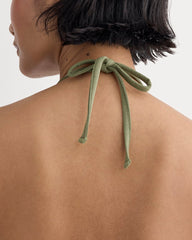 The Form Halter Top | Lichen Green
