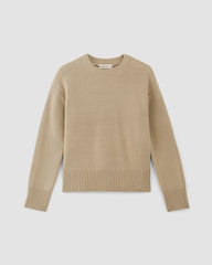 The Cotton Honeycomb Square Crew | Trench Coat Khaki