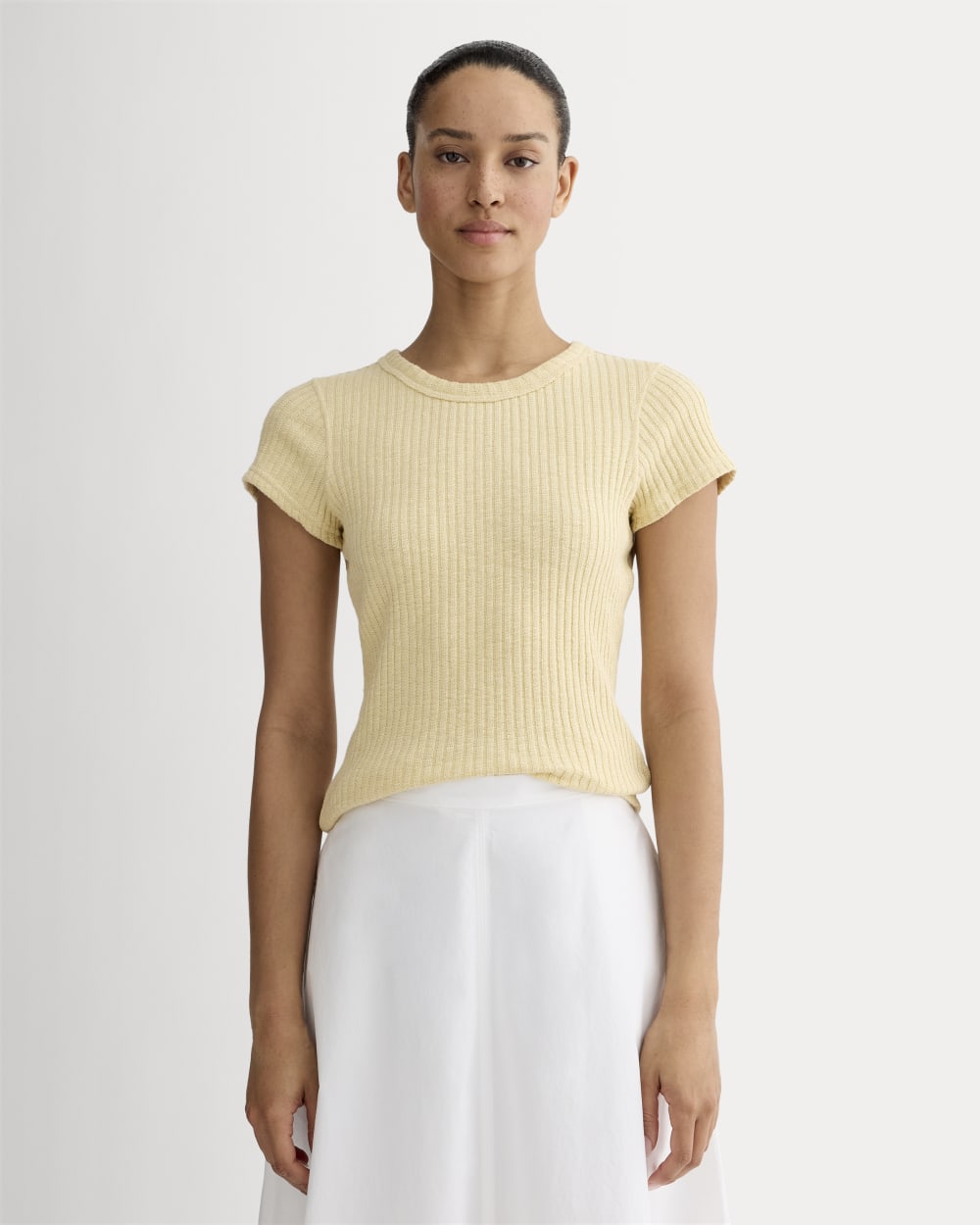 The Cozy Rib Tee | Banana Crepe