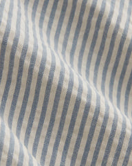 The Seersucker Mini Wrap Dress | Dutch Blue / Natural
