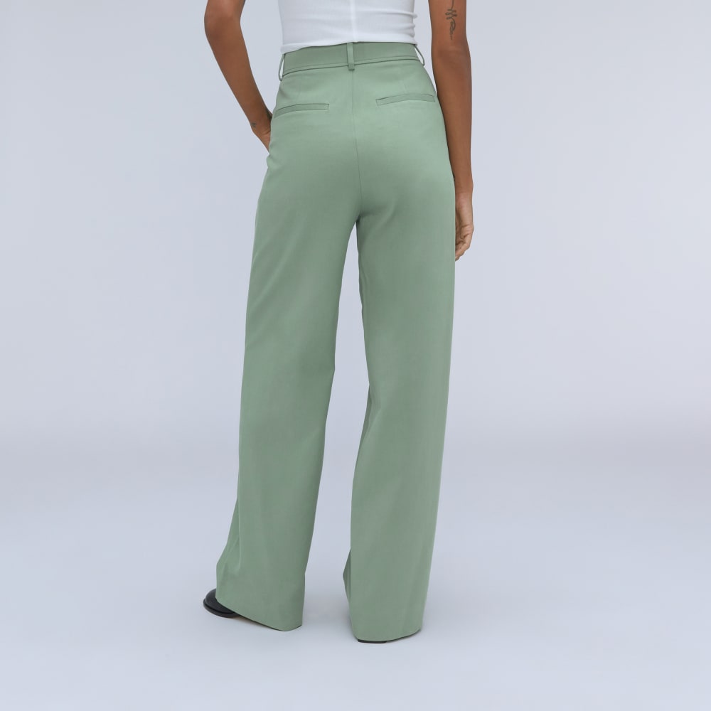The Draper Pleated Pant in Buttersmooth | Lily Pad | 30" Inseam