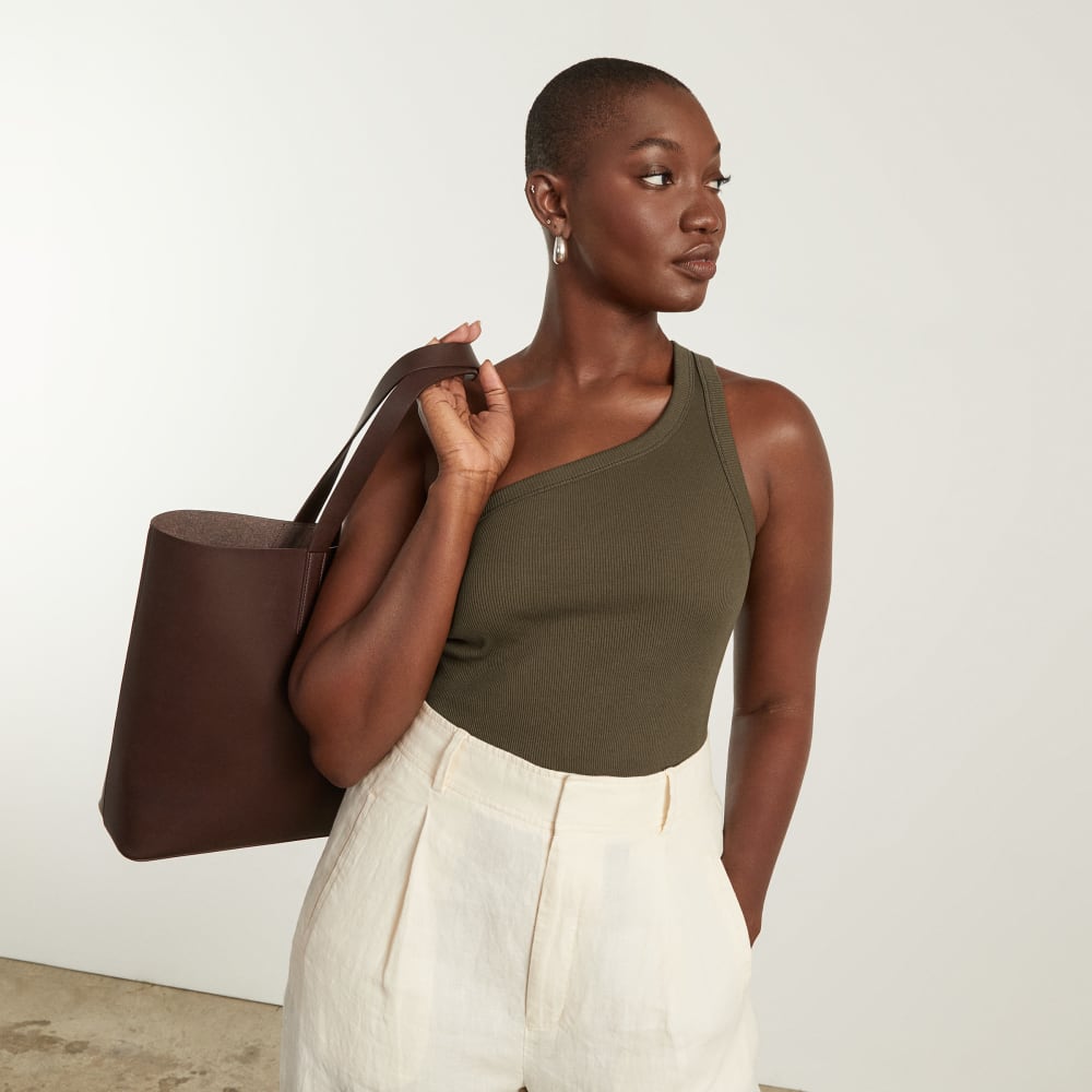 The Ribbed One-Shoulder Tank | Beech