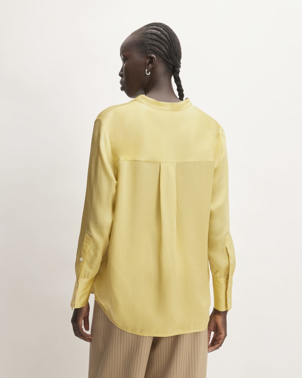 The Hammered Satin Popover Shirt | Raffia