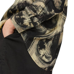 The Satin Relaxed Shirt | Pale Yellow / Black