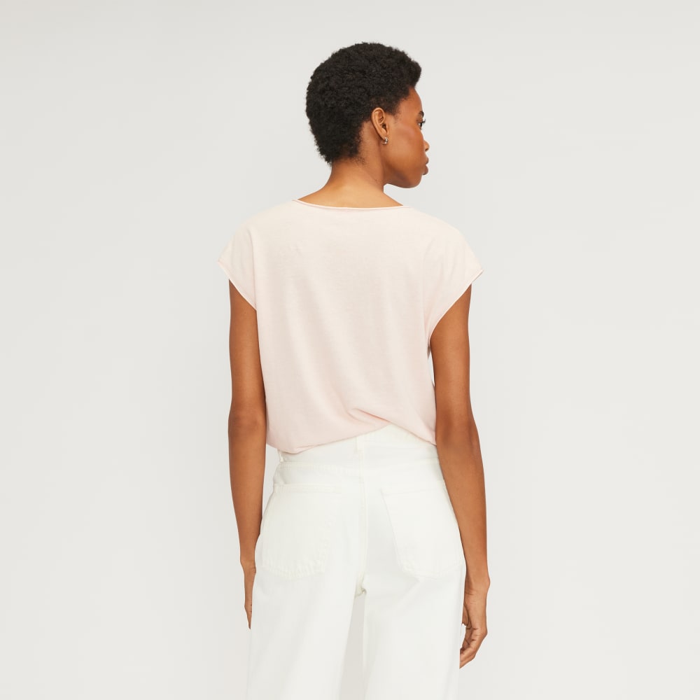 The Hemp Scoop-Neck Muscle Tee | Petal Pink