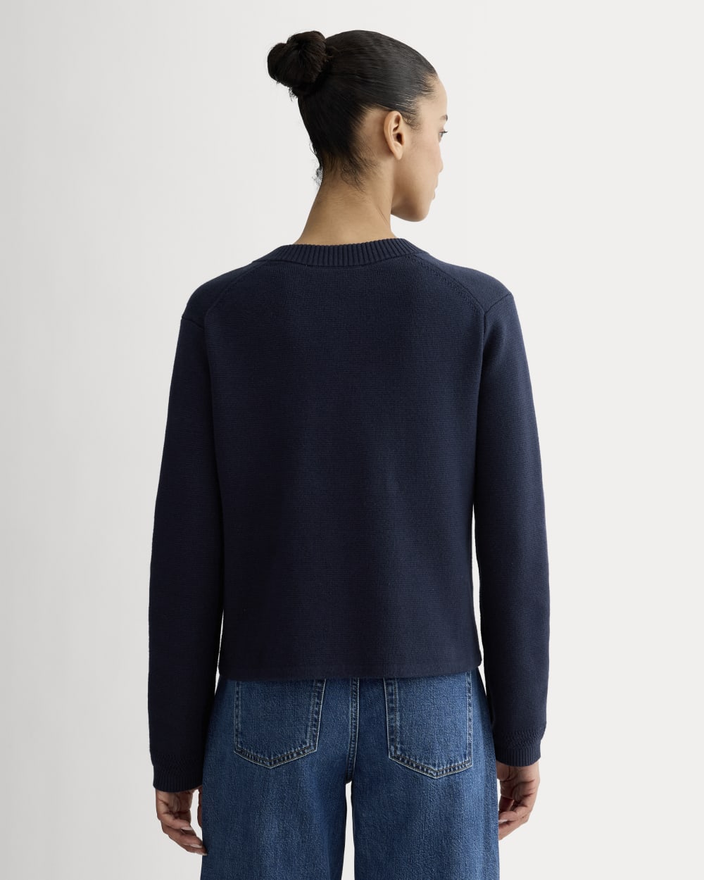 The Crew Cardigan in Everyday Cotton | Navy