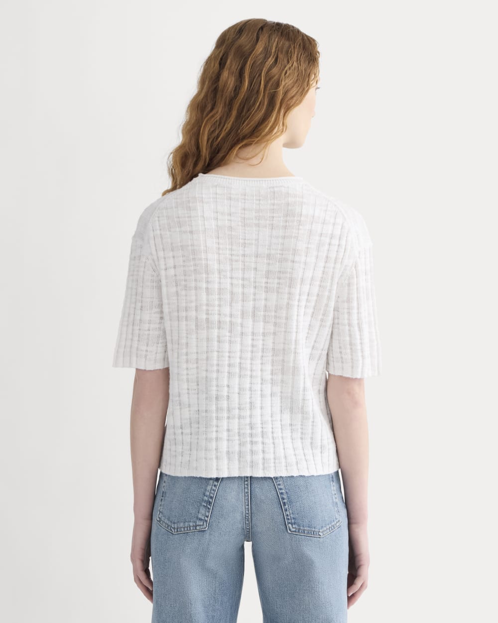 The Oversized Tee in Cotton Linen | White