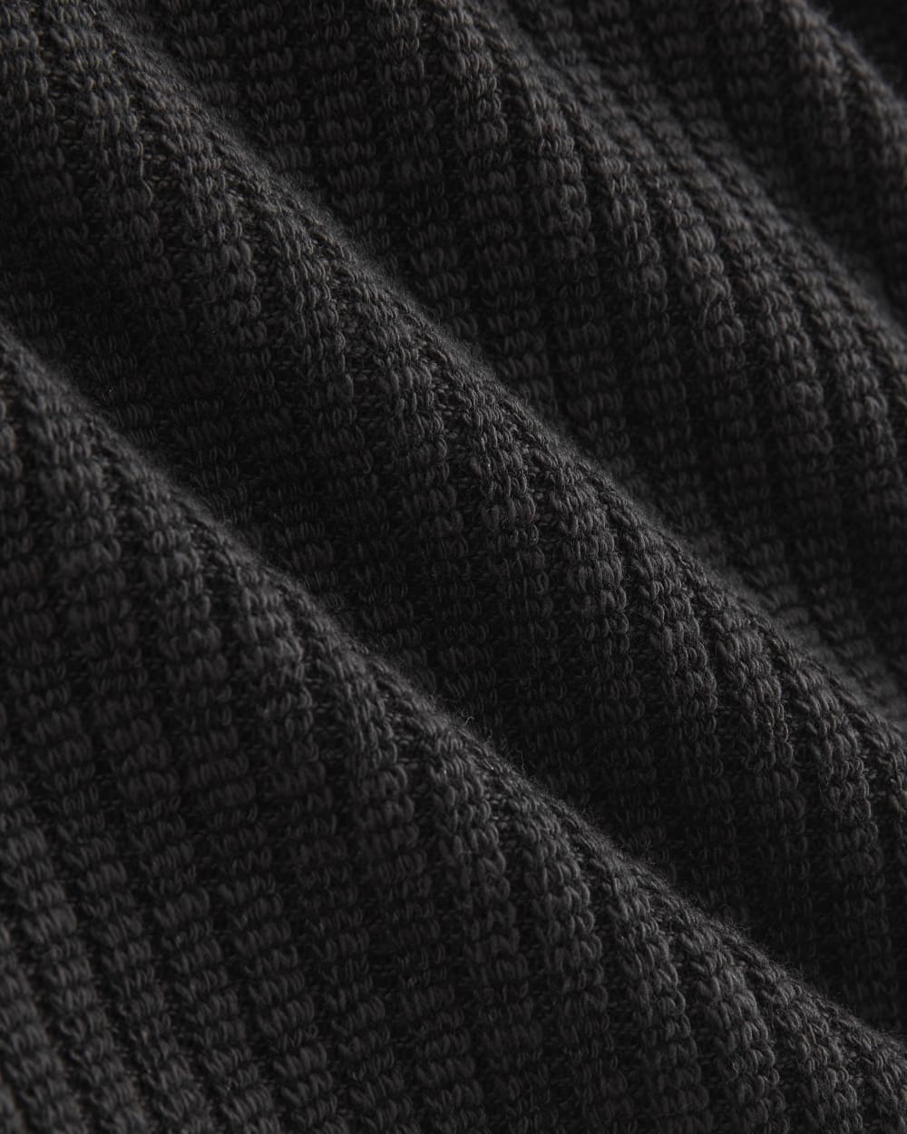 The Cozy Rib Polo | Black