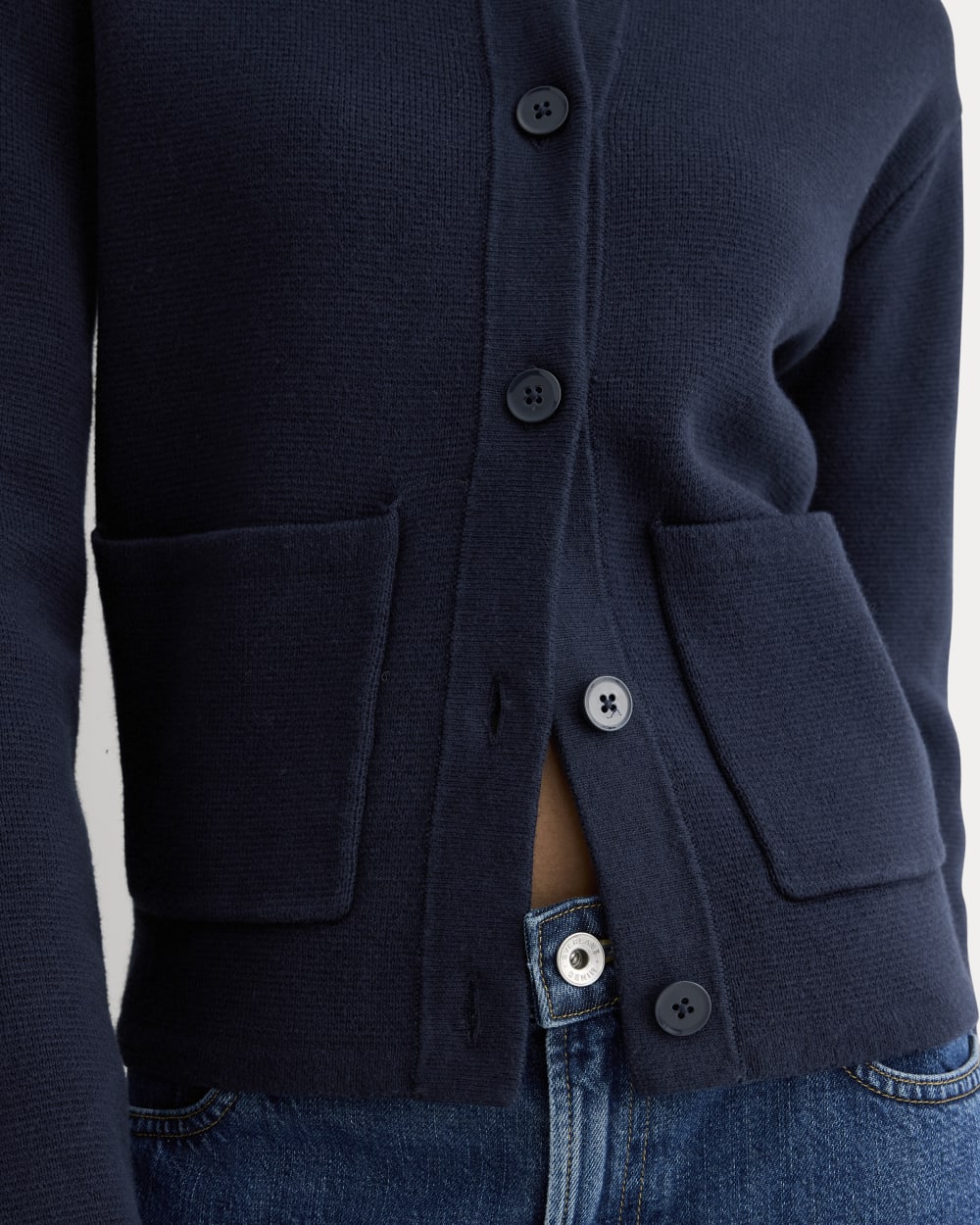 The Crew Cardigan in Everyday Cotton | Navy