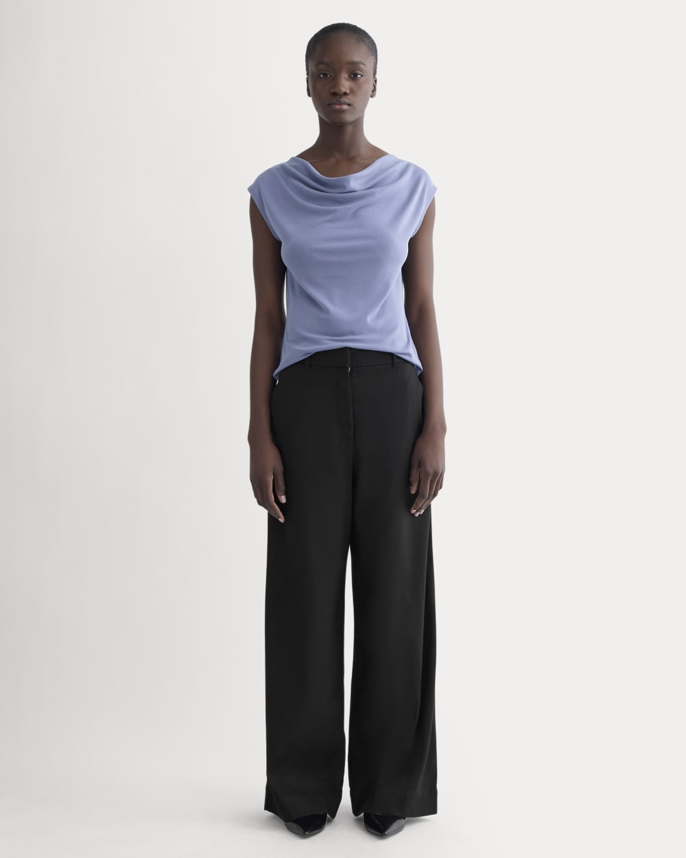 The Draped Top in Butterknit | Blue Dusk