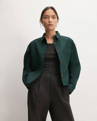 The Structured Cotton Cropped Shirt | Scarab