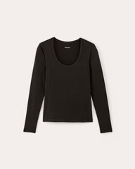 The Shimmy Long-Sleeve Tee | Black