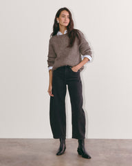 The Fisherman Crew in Cloud | Taupe Melange