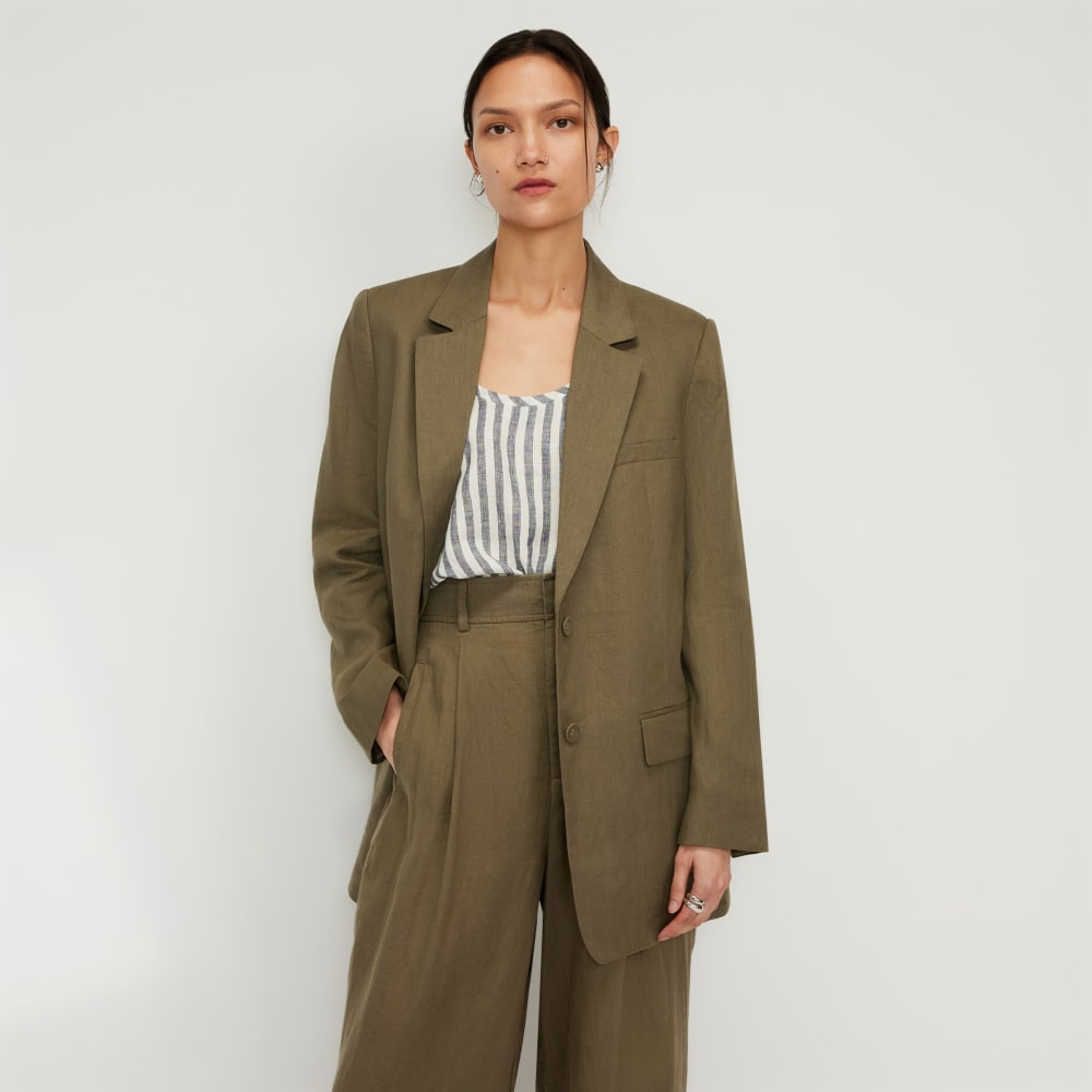The Oversized Blazer in Linen | Kalamata