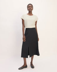 The Mini Jacquard Stripe Top | Bone