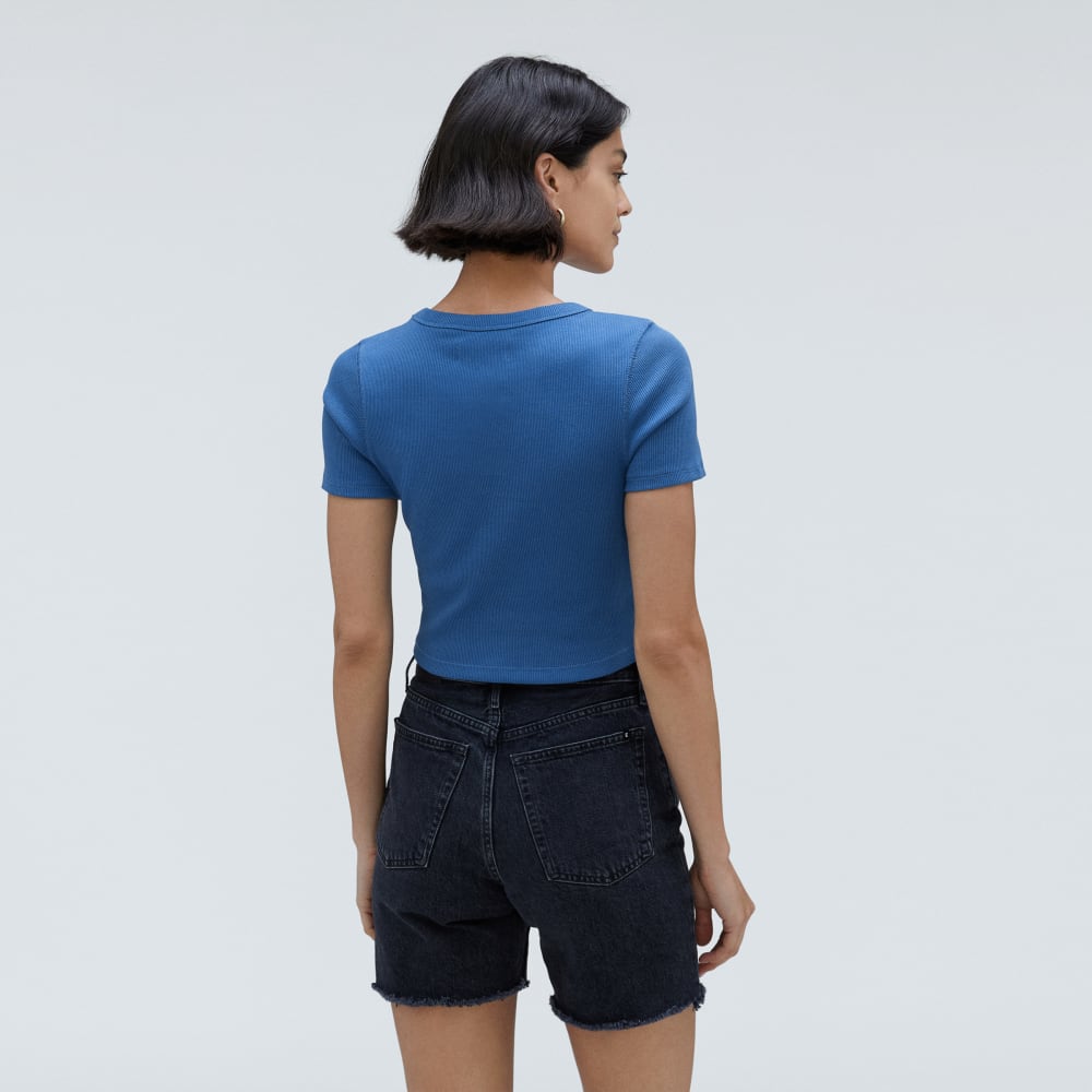 The '90s Rib Tee | Deep Blue