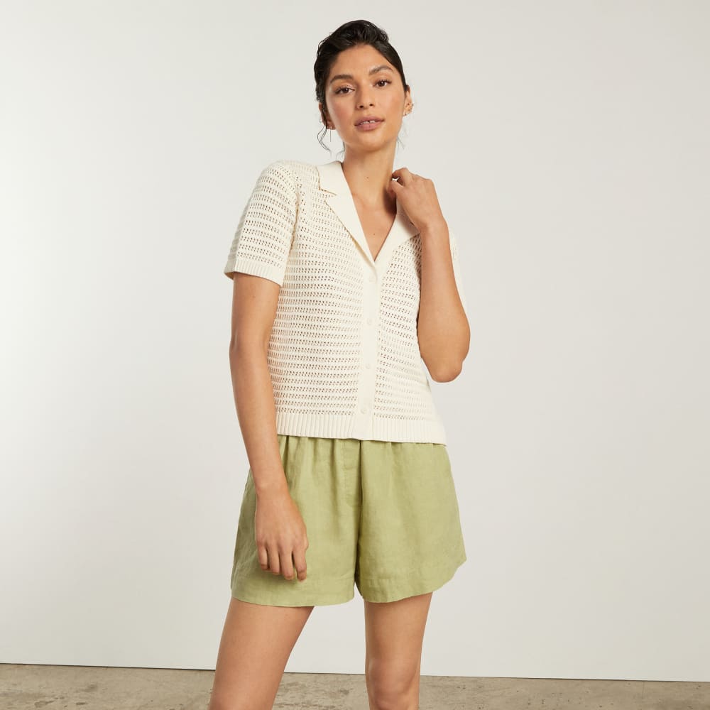 The Linen Boxer Short | Leek