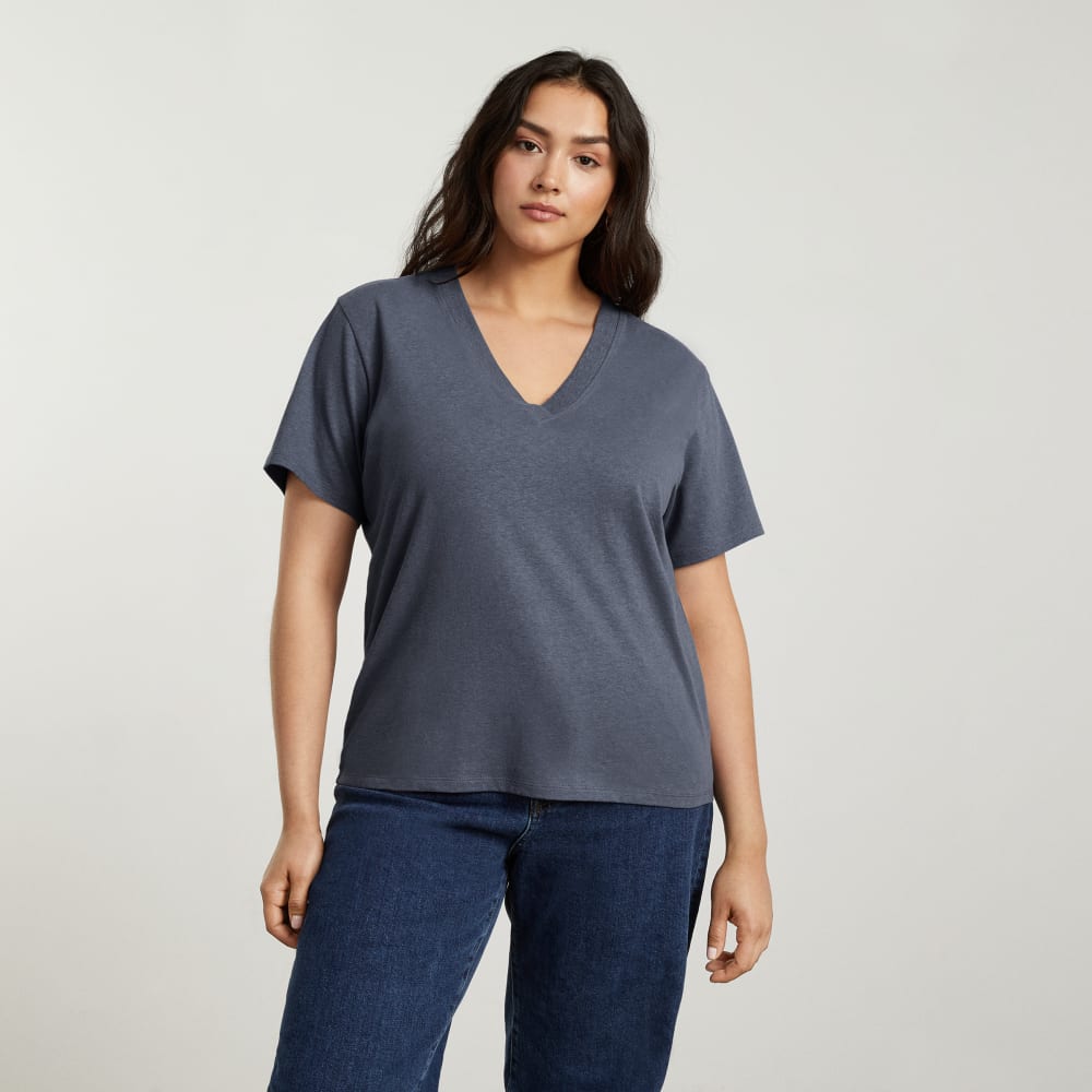 The Vintage V-Neck Hemp Tee | Atlantic